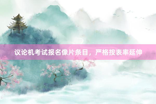 议论机考试报名像片条目，严格按表率延伸